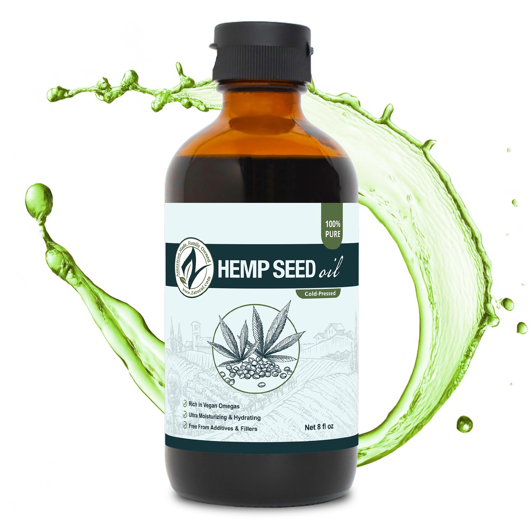 Amazon.com: Zatural 100% Pure Hemp Seed Oil - Food Grade & Cold